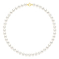 Collier Rang "Princesse"En Véritables Perles De Culture D'Eau Douce Rondes 8-9 Mm