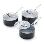 Greenpan Venice Pro Batterie De Cuisine 3 Pcs Avec Couvercles
