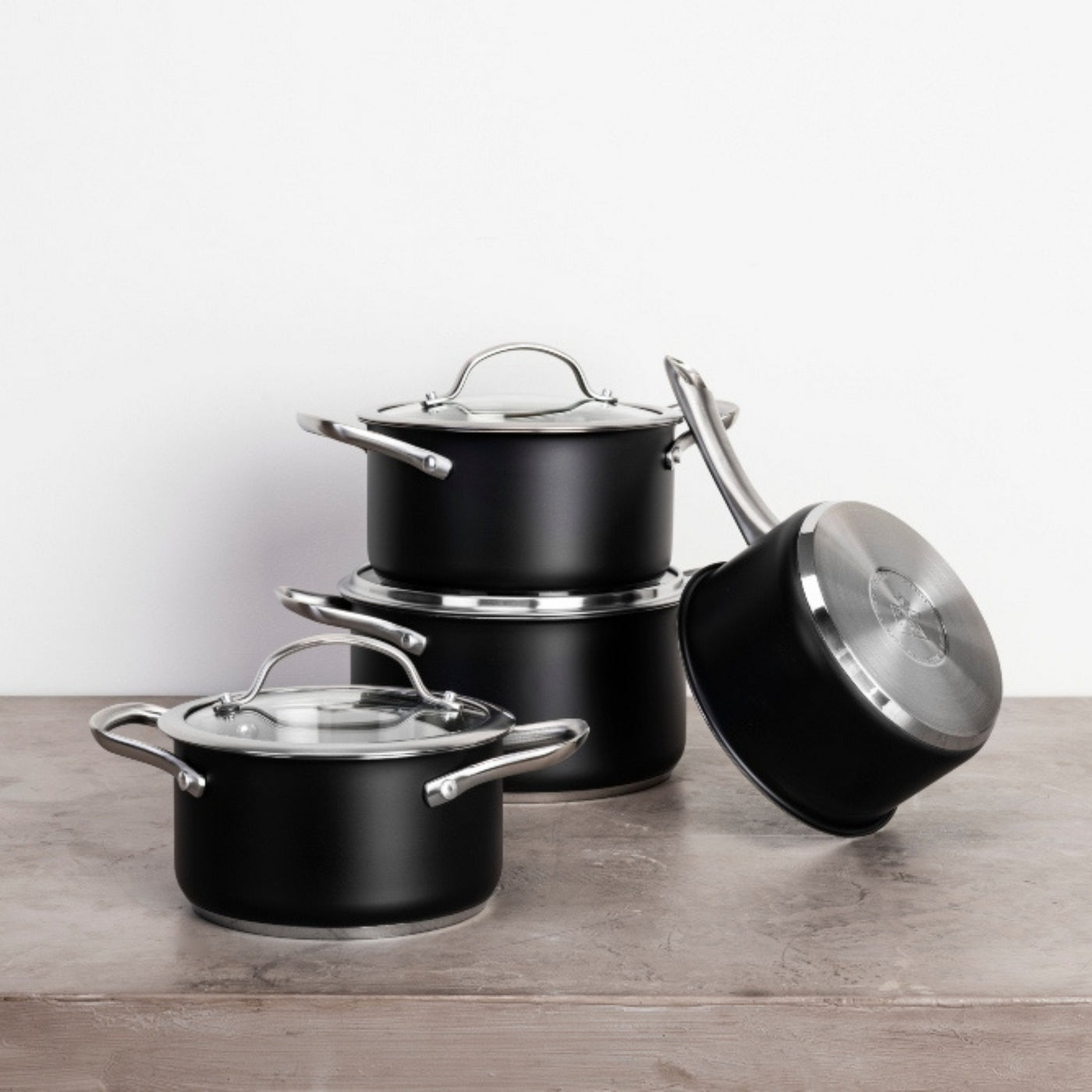 Bk Purity Batterie De Cuisine 4Pcs Noir