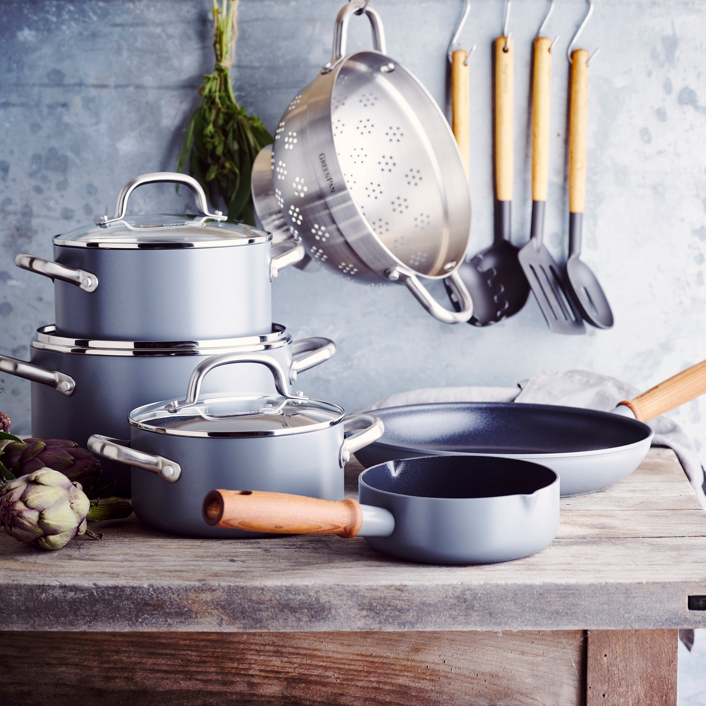 Greenpan Mayflower Pro Batterie De Cuisine 6 Pcs Avec Couvercles