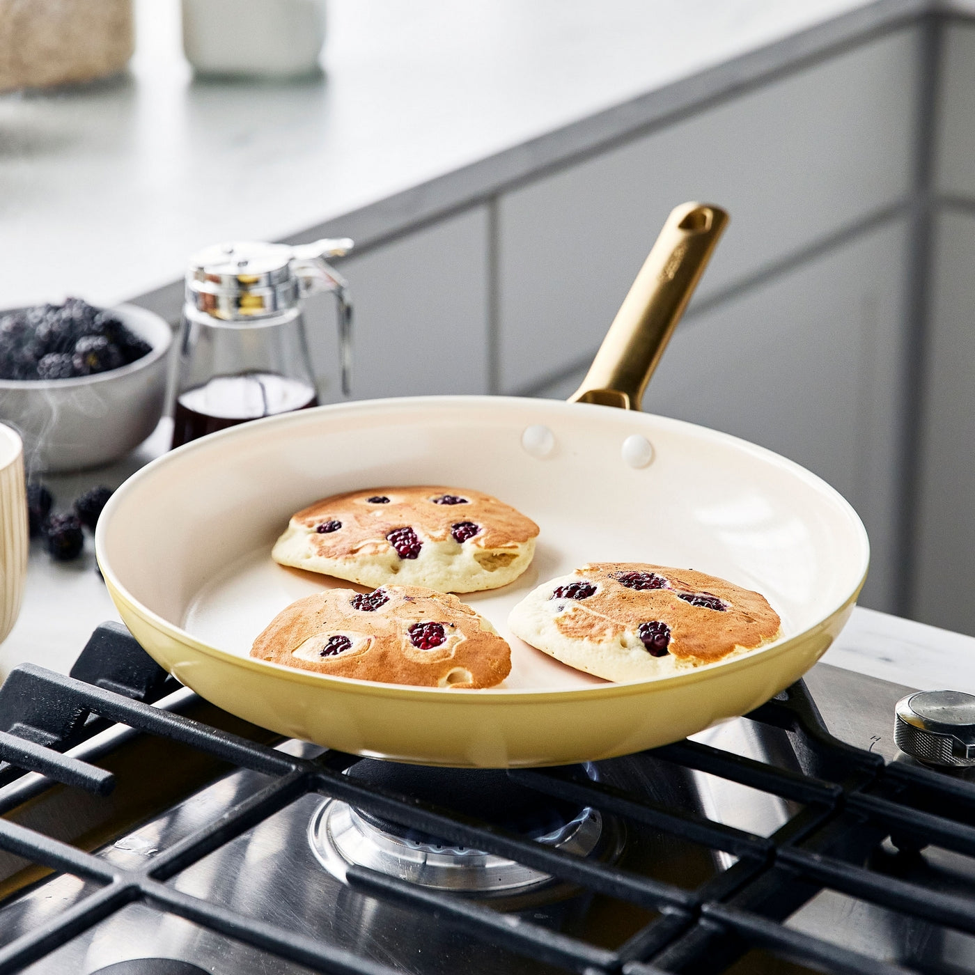 Greenpan Padova Batterie De Cuisine 6 Pcs Avec Couvercles Jaune