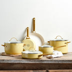 Greenpan Padova Batterie De Cuisine 6 Pcs Avec Couvercles Jaune