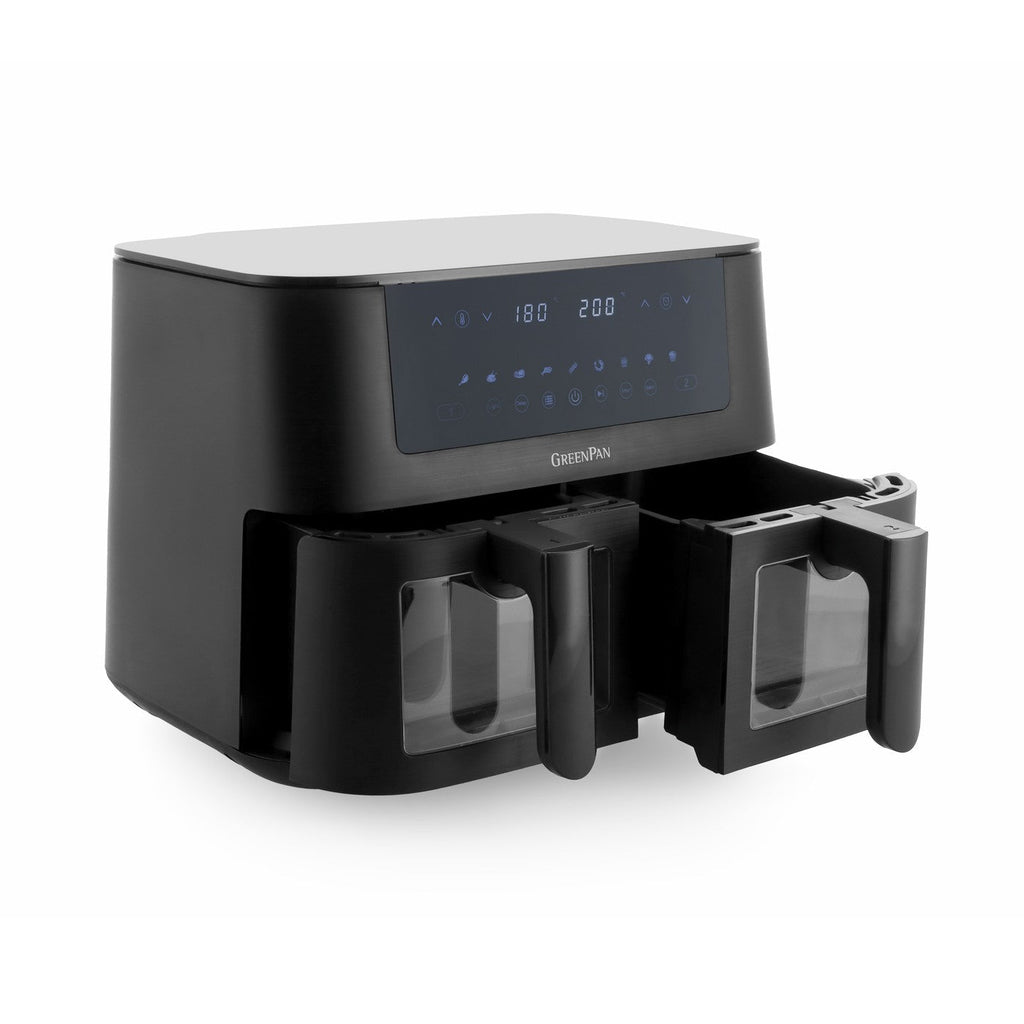 Greenpan Bistro Airfryer 2 Paniers 4+4L Céramique Sans Pfas Noir