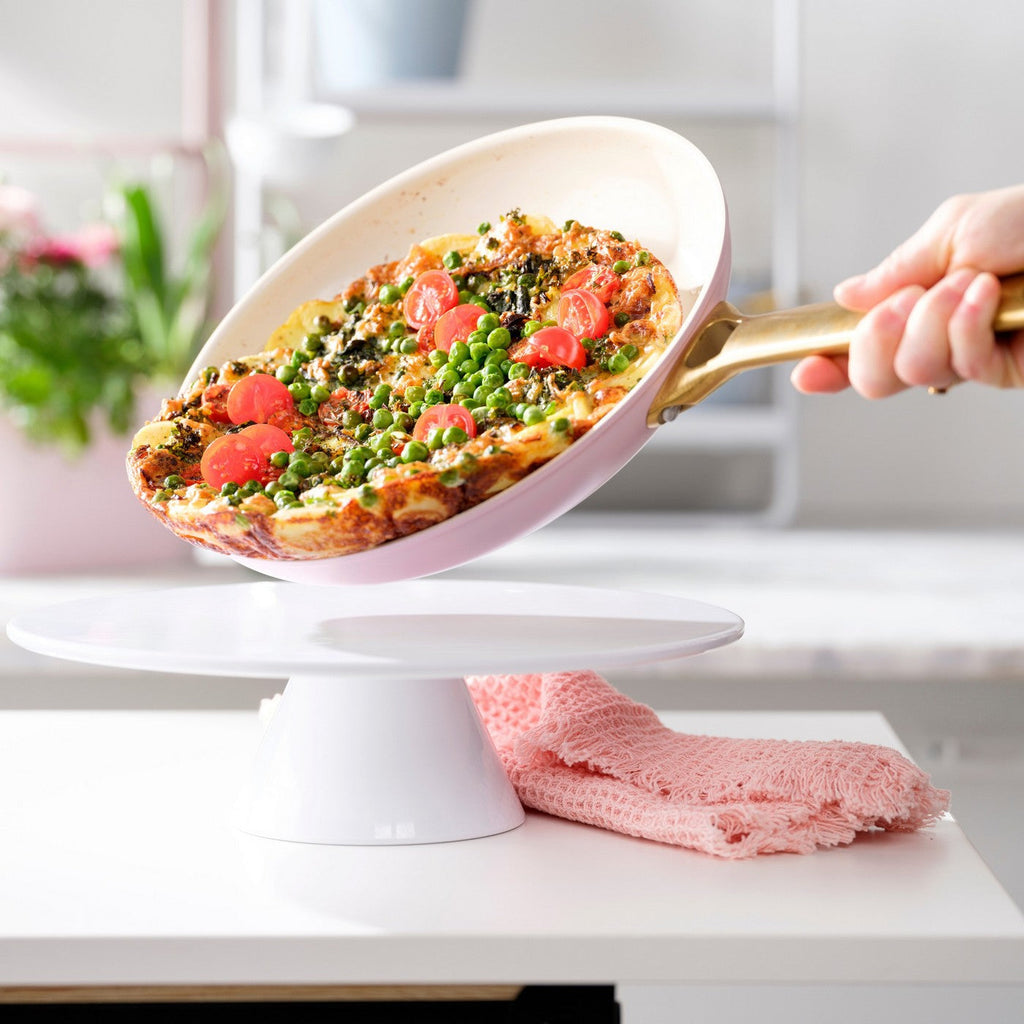 Greenpan Padova Batterie De Cuisine 6 Pcs Avec Couvercles Rose