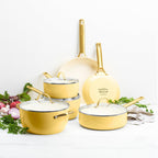 Greenpan Padova Batterie De Cuisine 6 Pcs Avec Couvercles Jaune