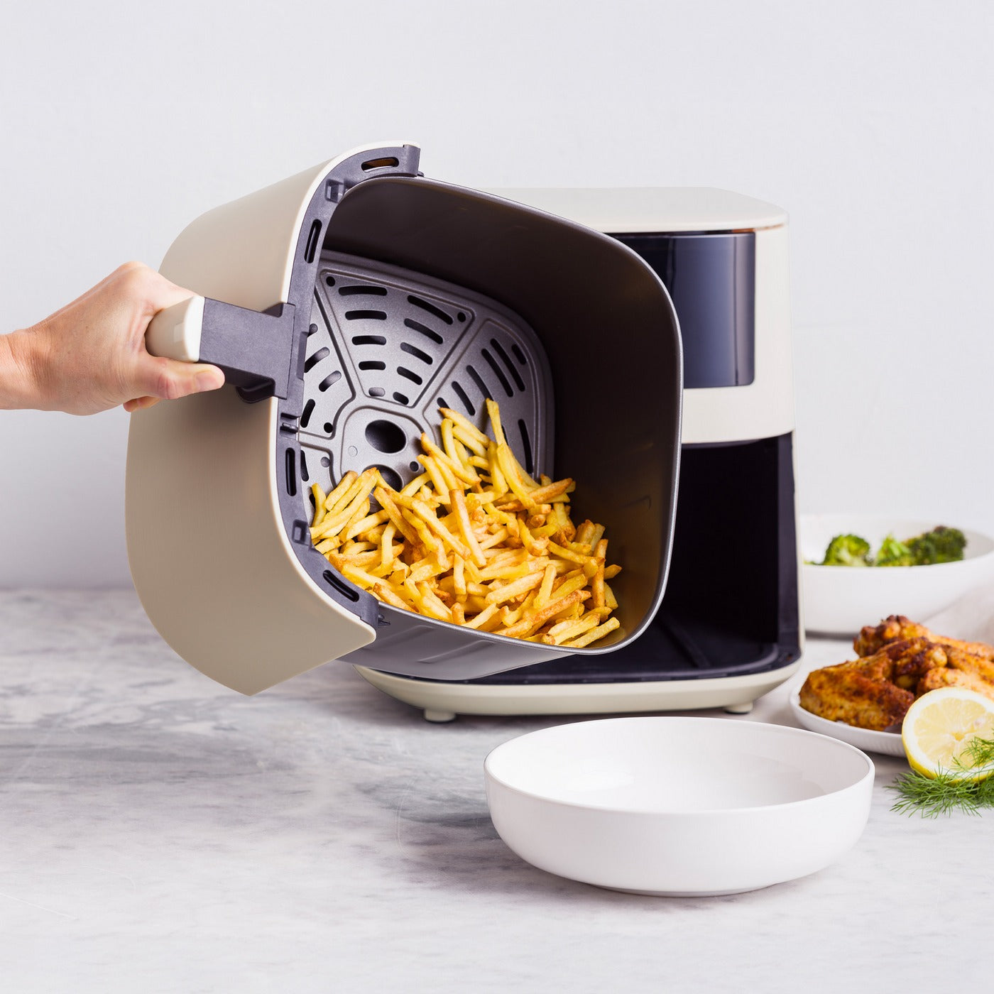 Greenpan Bistro Airfryer 1 Panier 7,2L Céramique Sans Pfas Crème