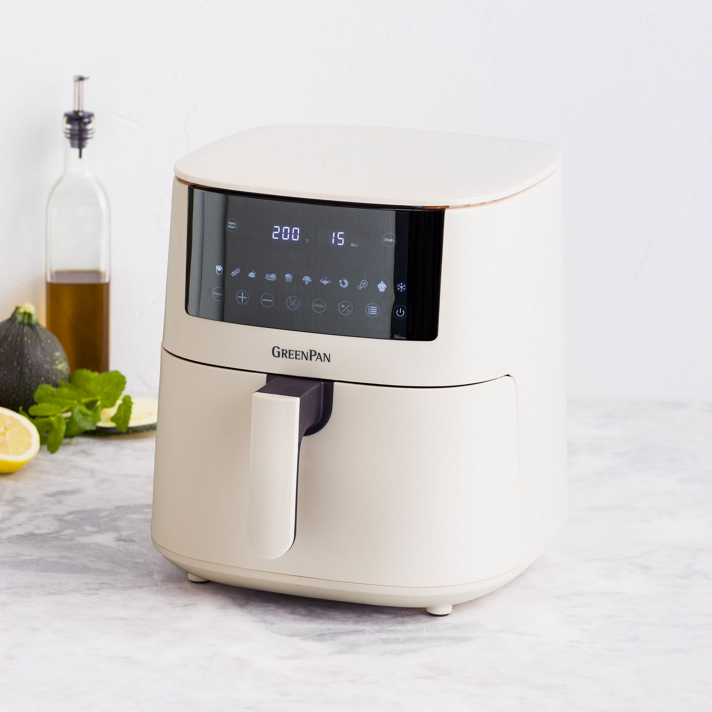 Greenpan Bistro Airfryer 1 Panier 7,2L Céramique Sans Pfas Crème