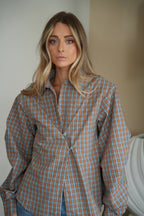 Chemise À Carreaux Pola - Bleue