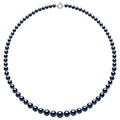 Colliers En Chute - Rangs De Perles Rondes De 12 À 6 Mm - 55 Cm - Anneau Marin Prestige - Or 750 - Lutece