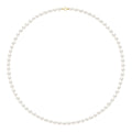 Collier En Véritables Perles De Culture D'Eau Douce Grain De Riz Et Blanc 4-5 Mm