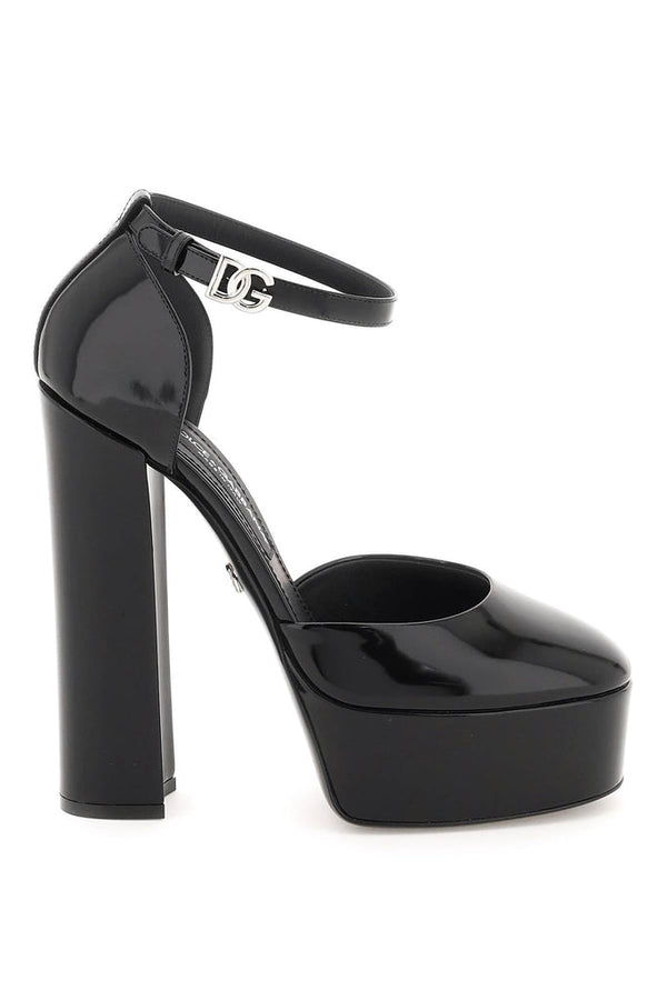Dolce & Gabbana - Escarpins Dolce & Gabbana Polished Leather Platform Pumps