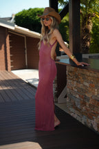 Robe En Lurex Nina - Vieux Rose