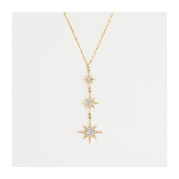 Collier "Mon Étoile" Or Jaune 375/1000 Et Zirconium