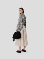 Jupe Orso In Black-Dotted Sand Technical Fabric