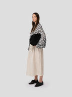 Jupe Orso In Black-Dotted Sand Technical Fabric