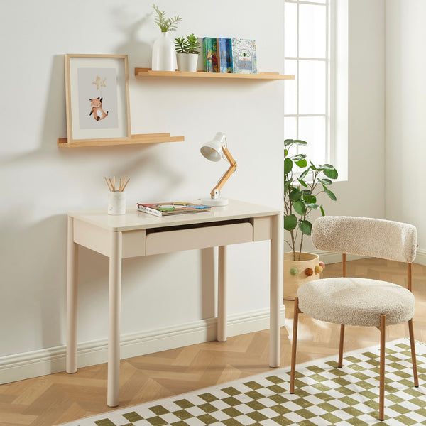 Celia - Bureau Enfant 1 Tiroir - Beige