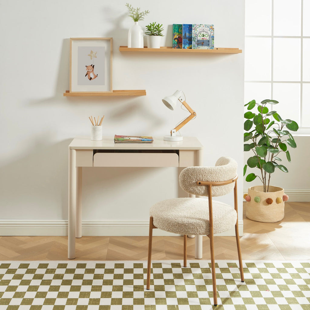 Celia - Bureau Enfant 1 Tiroir - Beige