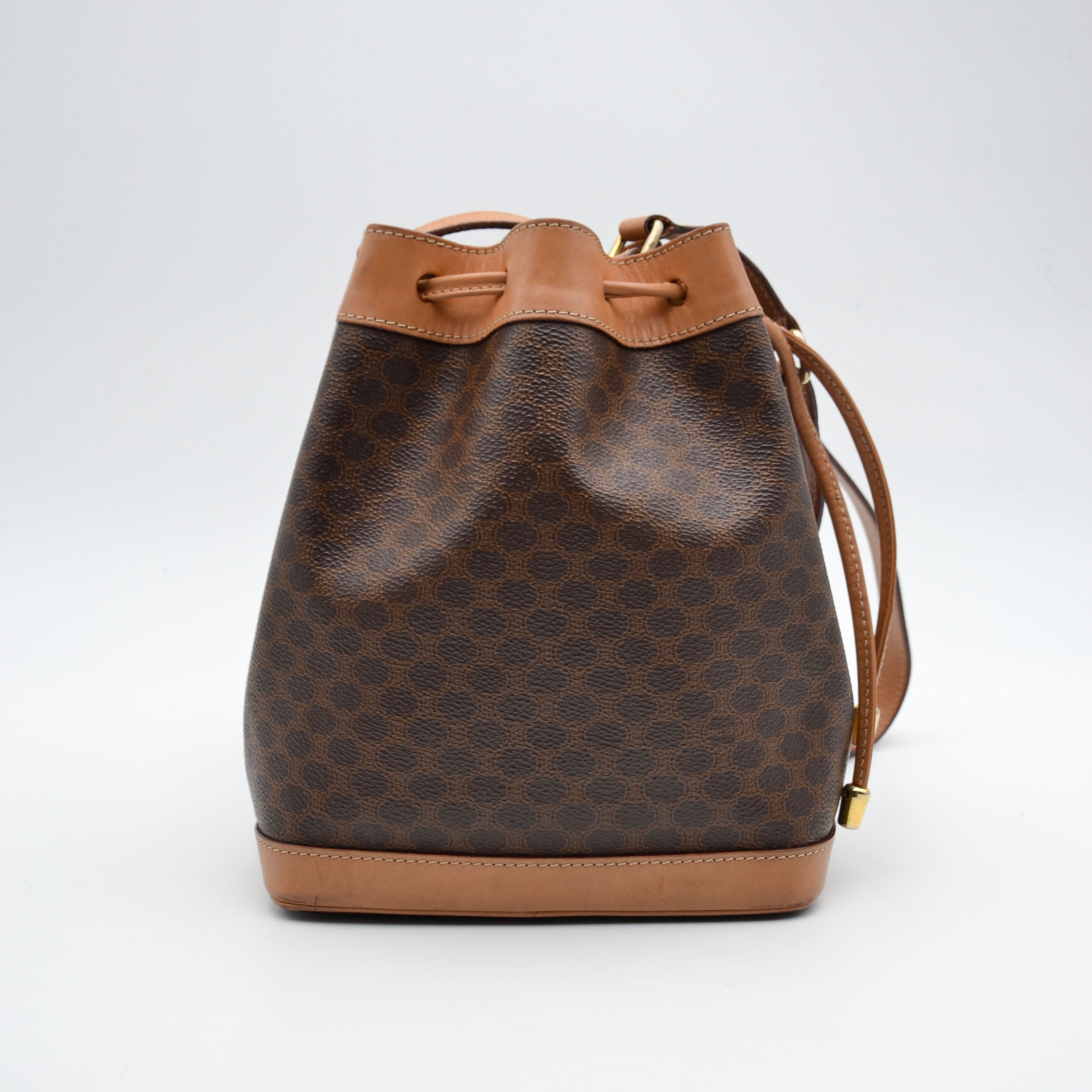 Céline Bucket Toile Macadam Vintage Small