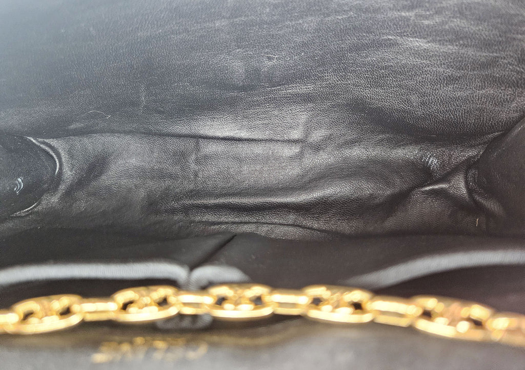 Sac Céline Triomphe Nylon Noir Chaîne Strass