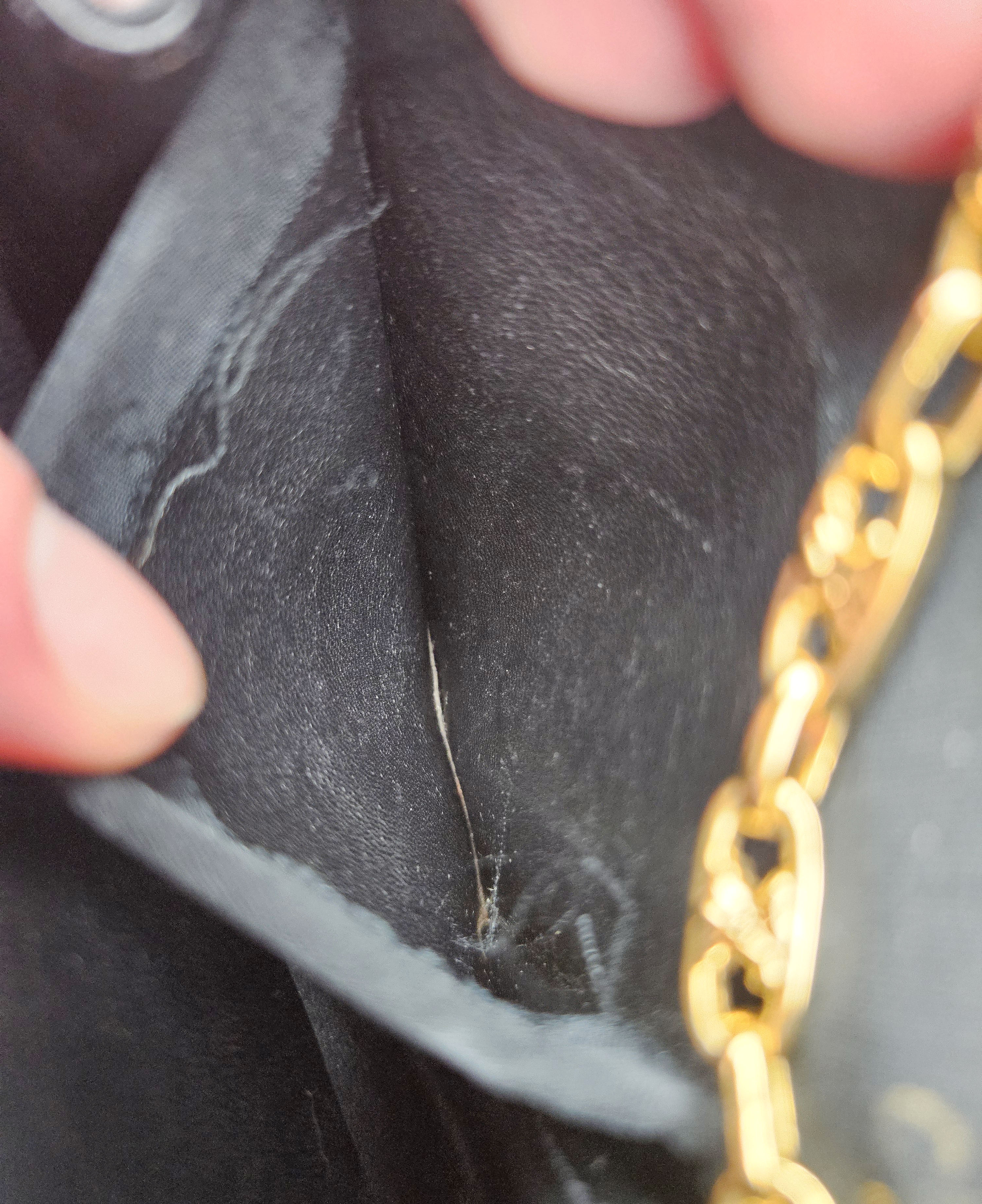 Sac Céline Triomphe Nylon Noir Chaîne Strass