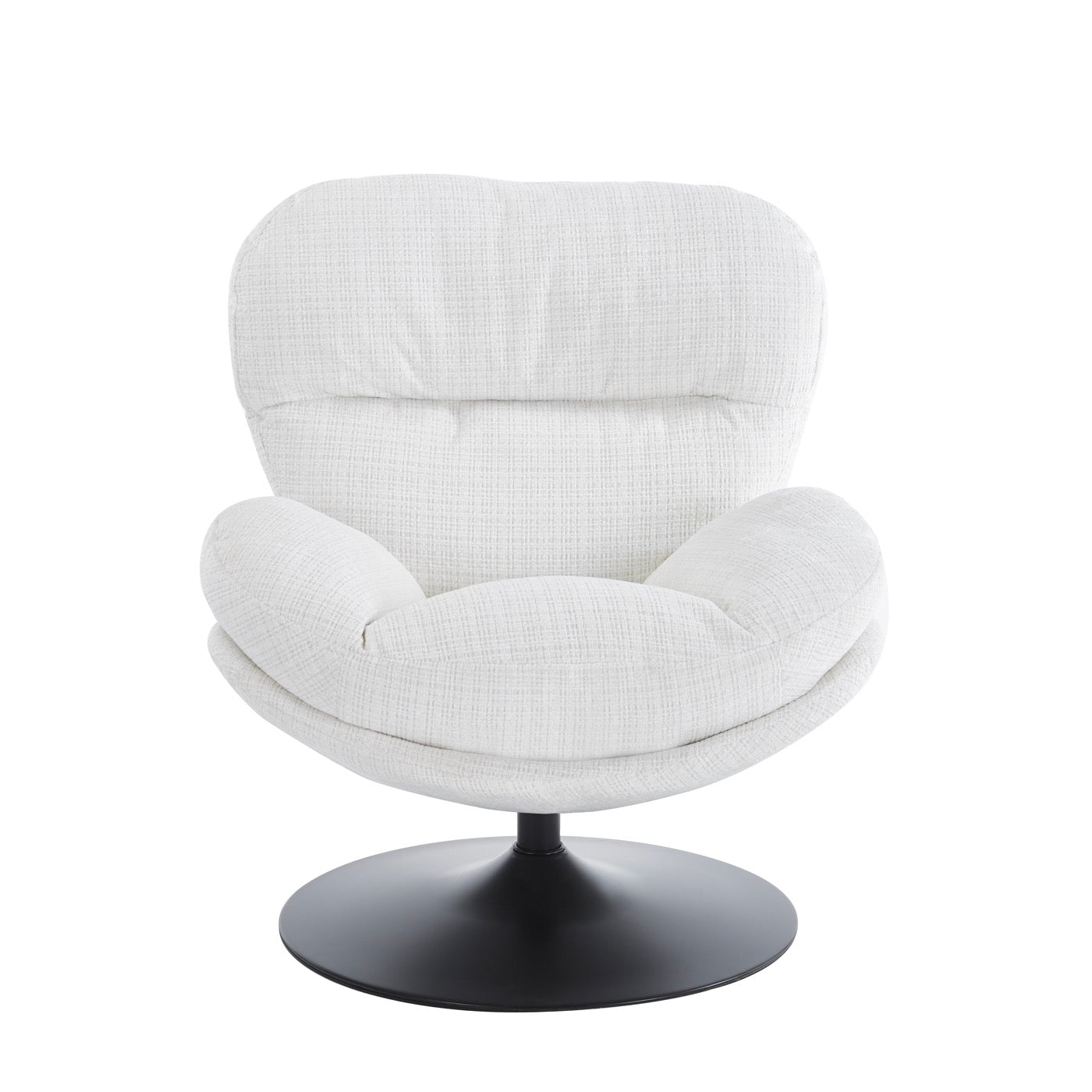 Ceres - Fauteuil Rotatif 1 Place - Tissu Blanc
