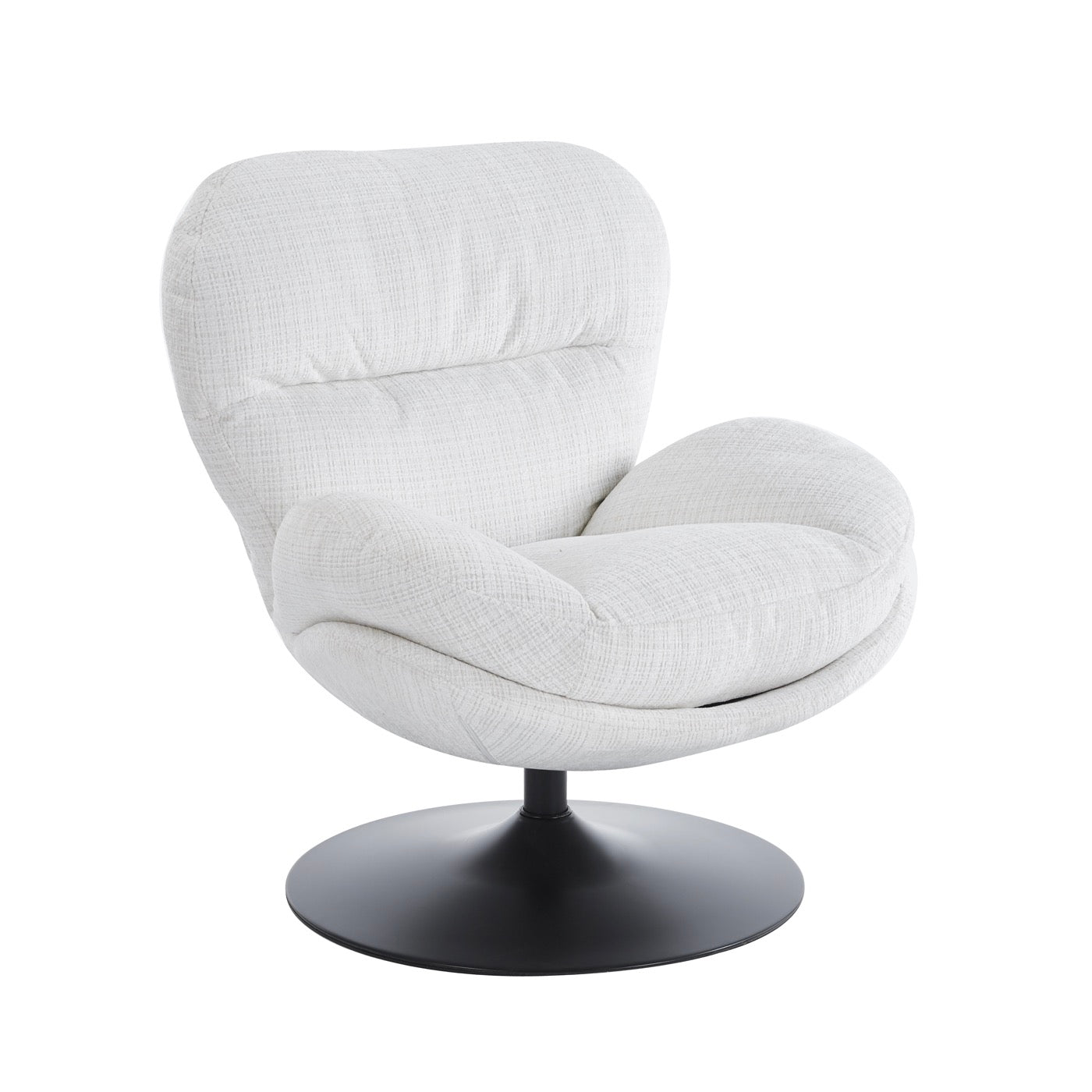 Ceres - Fauteuil Rotatif 1 Place - Tissu Blanc
