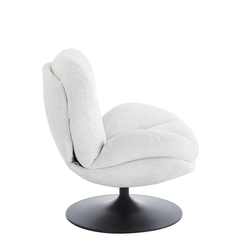 Ceres - Fauteuil Rotatif 1 Place - Tissu Blanc