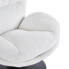 Ceres - Fauteuil Rotatif 1 Place - Tissu Blanc