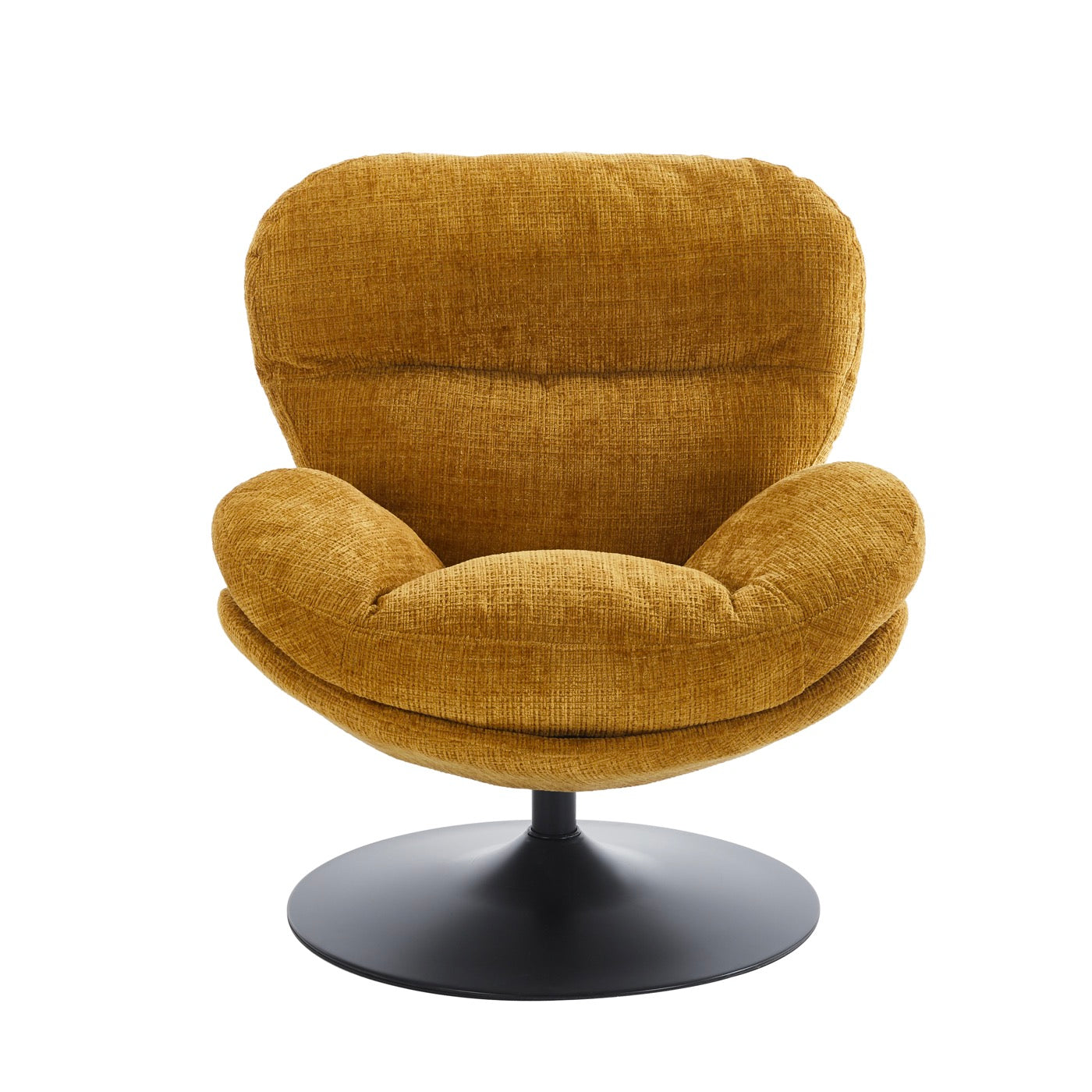 Ceres - Fauteuil Rotatif 1 Place - Tissu Jaune Moutarde