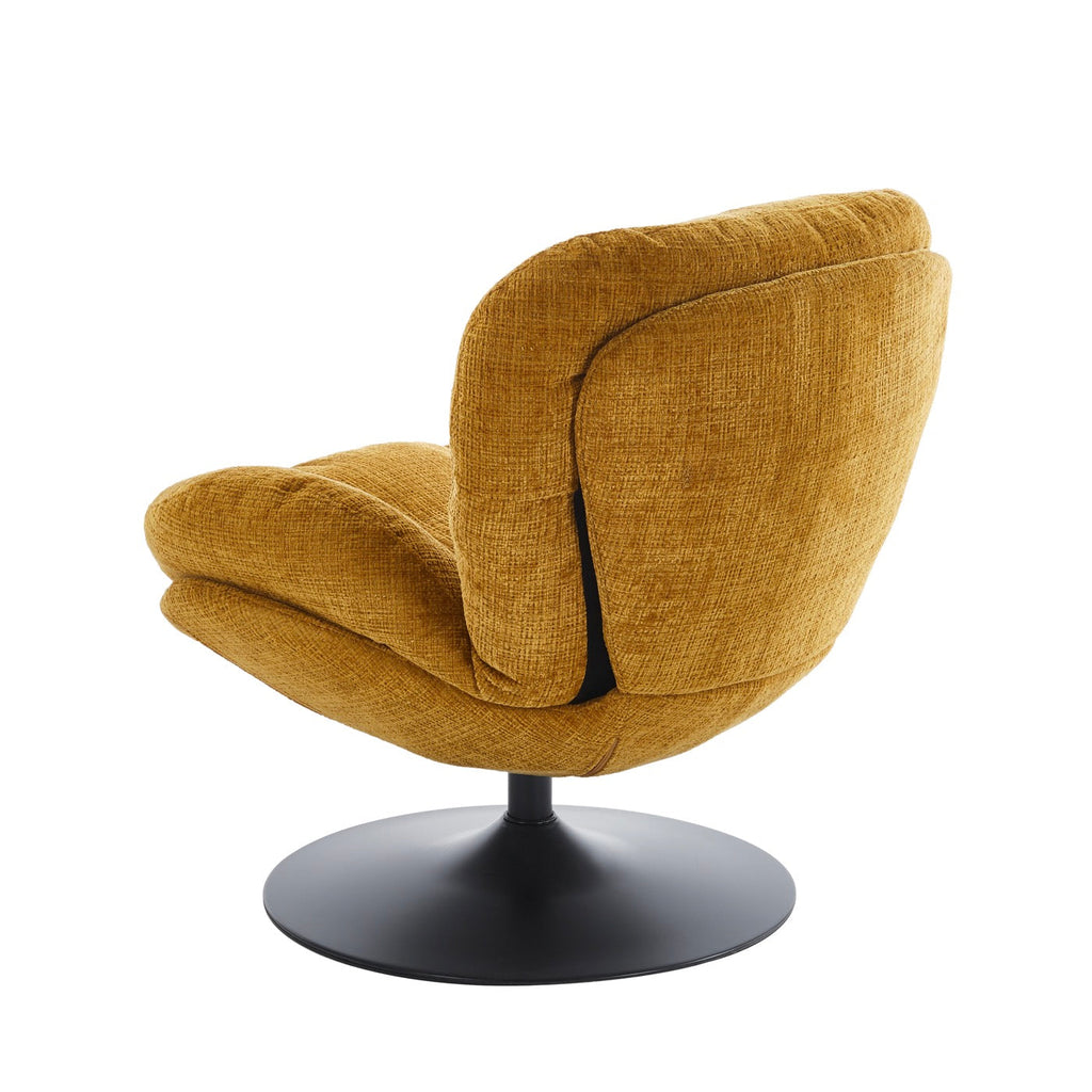 Ceres - Fauteuil Rotatif 1 Place - Tissu Jaune Moutarde