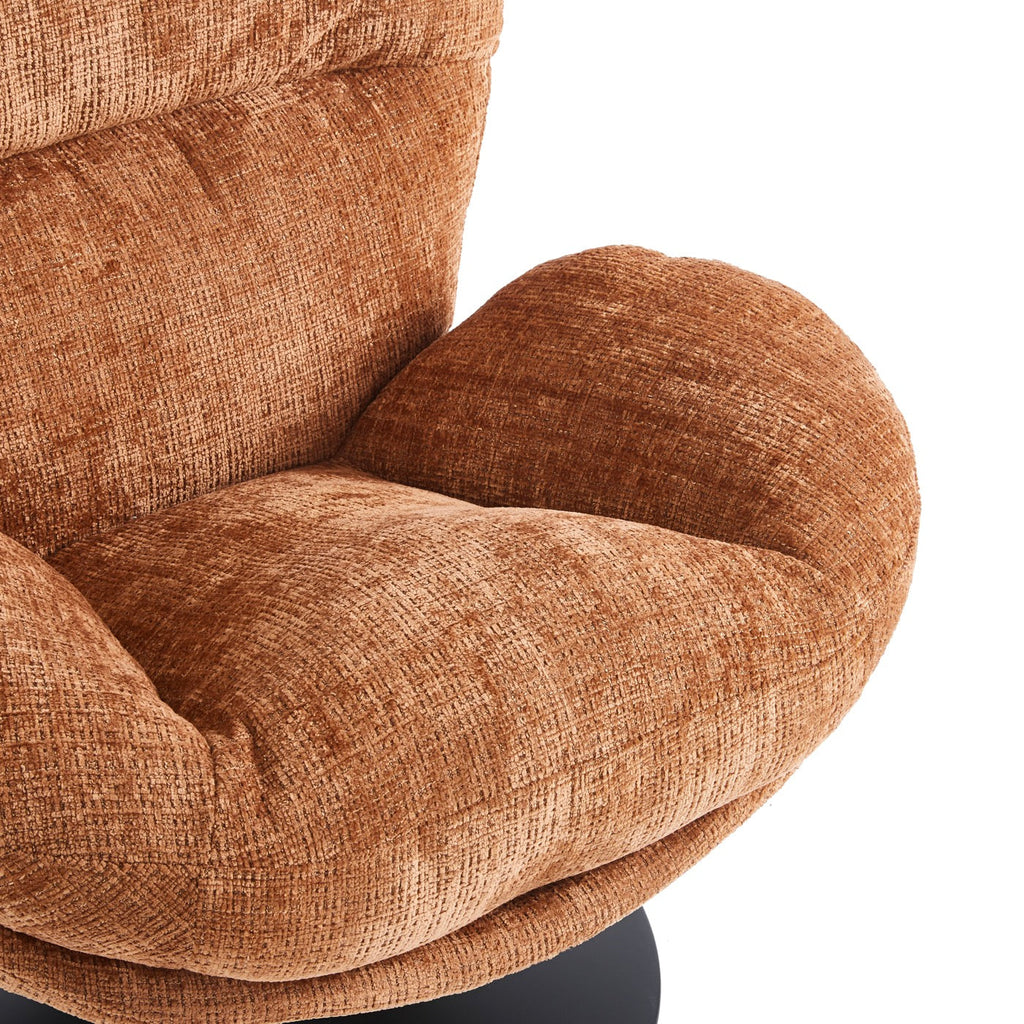 Ceres - Fauteuil Rotatif 1 Place - Tissu Terracotta