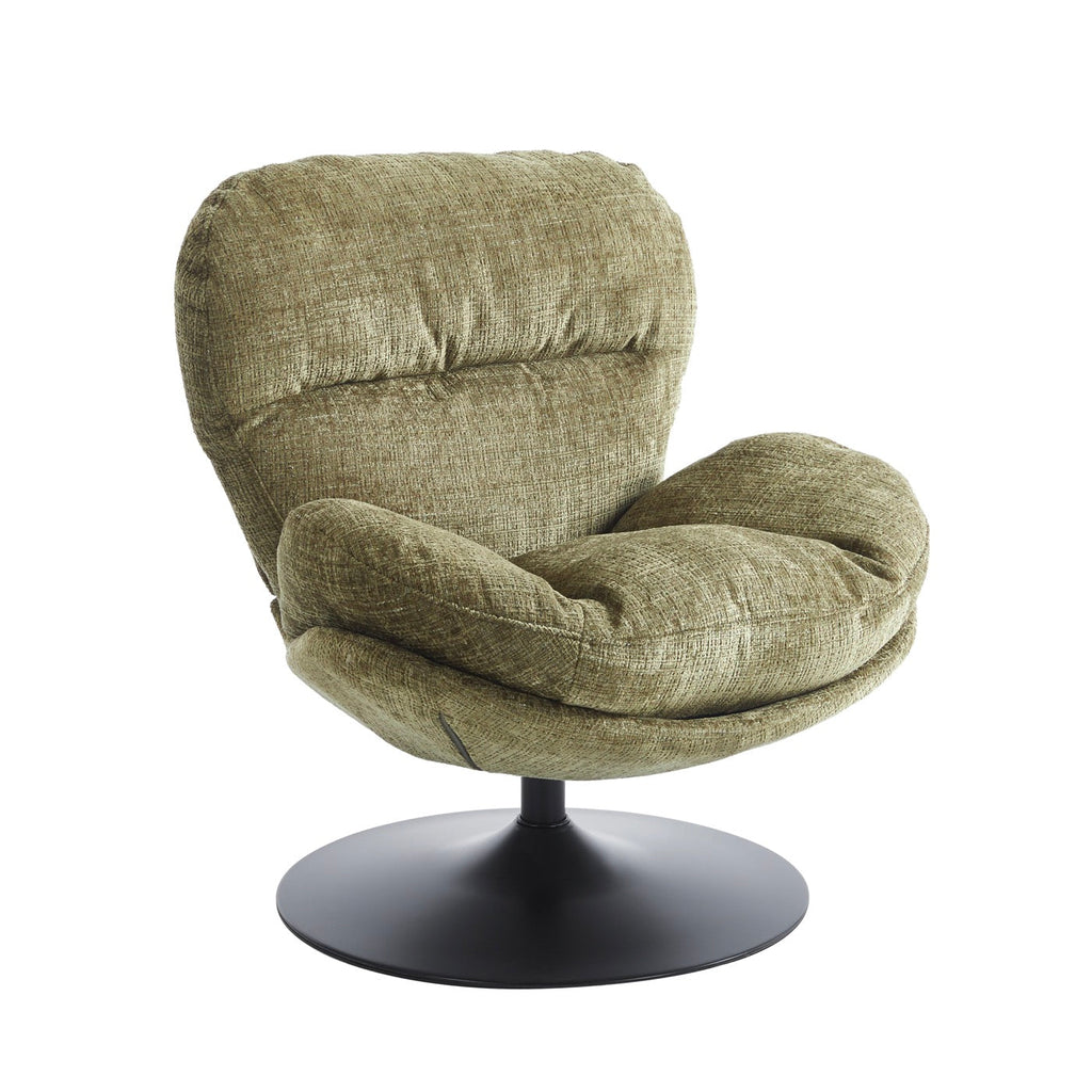 Ceres - Fauteuil Rotatif 1 Place - Tissu Vert