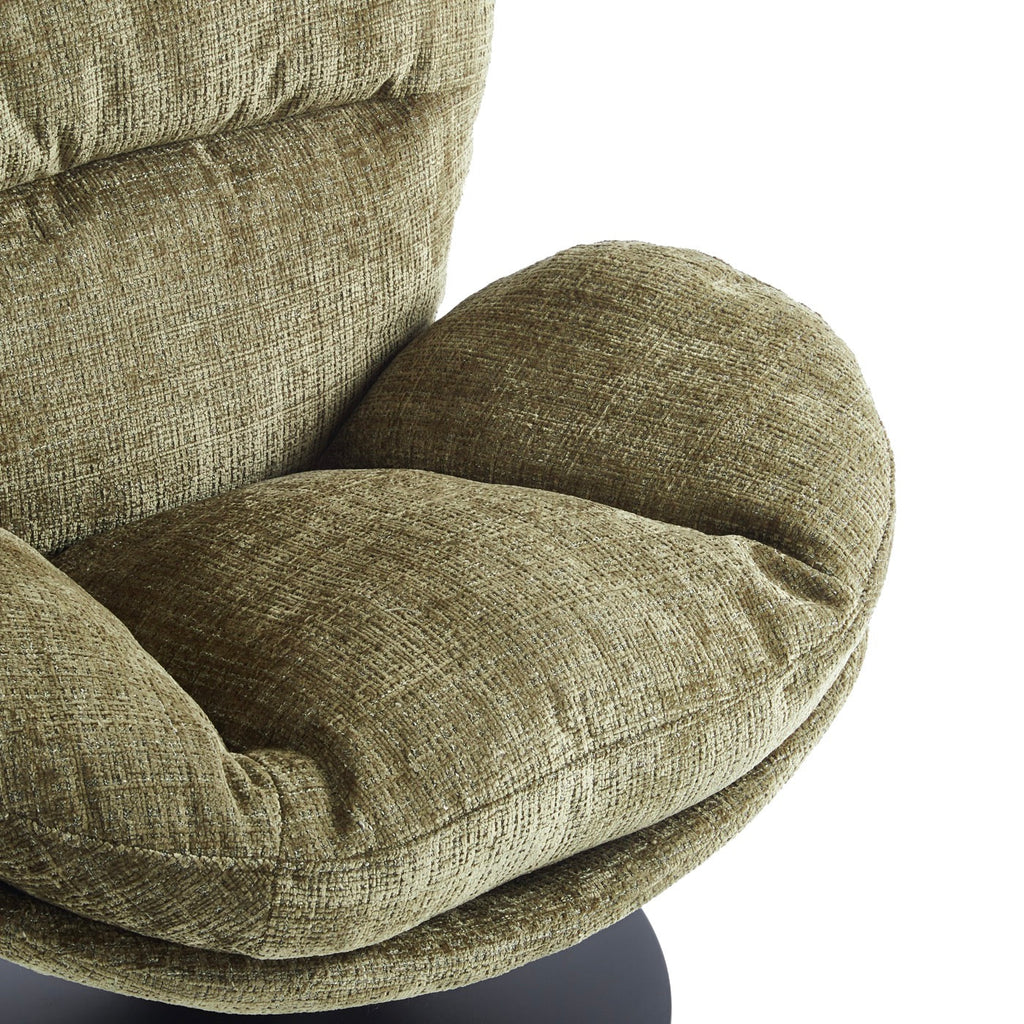 Ceres - Fauteuil Rotatif 1 Place - Tissu Vert