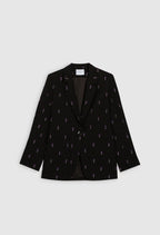 Claudie Pierlot - Veste Imprimée Vicomte - Noir