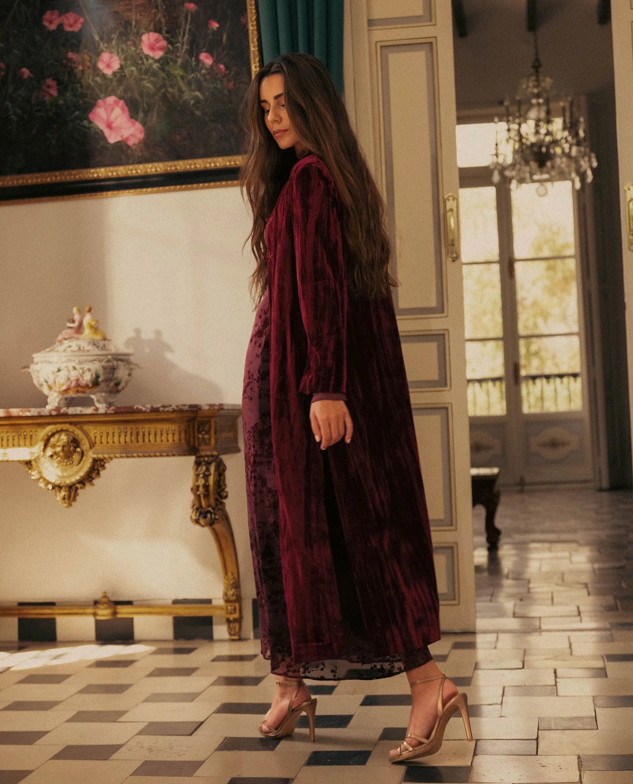 Caftan Simona - Bordeaux