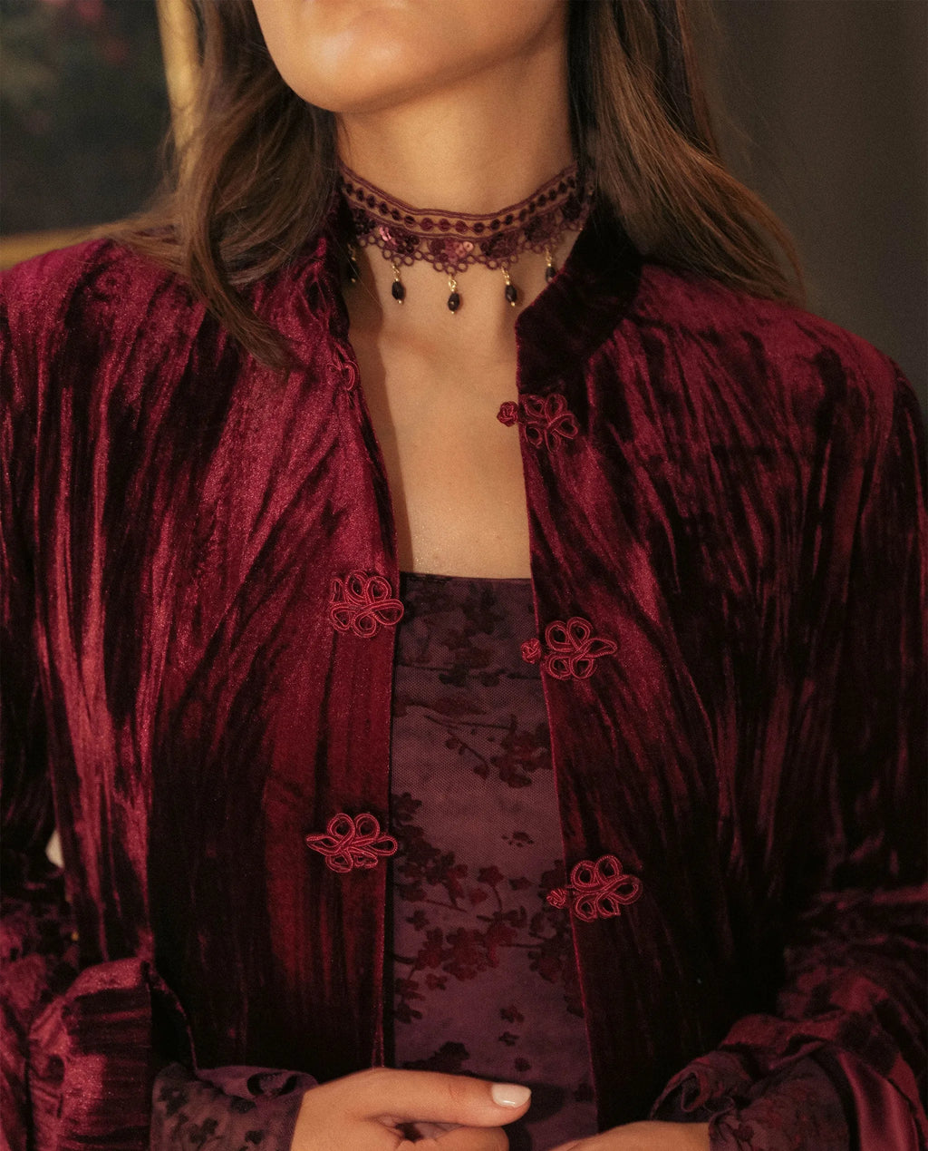 Caftan Simona - Bordeaux