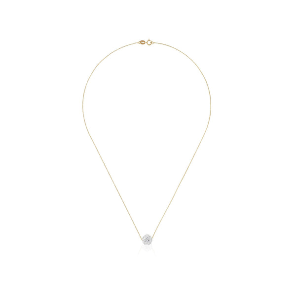 Collier "Bulle De Crystal" Or Jaune 375/1000 Et Zirconium