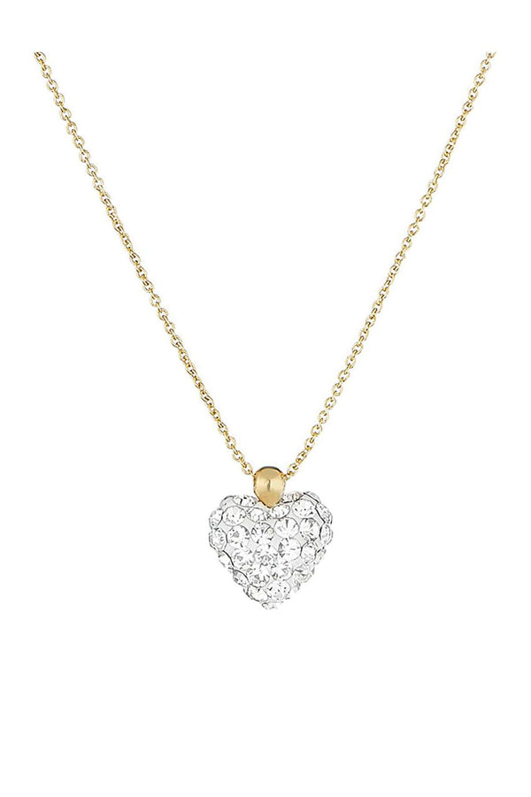 Collier "Coeur De Crystal" Or Jaune 375/1000 Et Zirconium