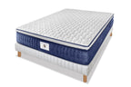 Chantilly - Ensemble Matelas + Sommier - Blanc/ Bleu
