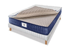 Chantilly - Ensemble Matelas + Sommier - Blanc/ Bleu