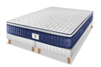 Chantilly - Ensemble Matelas + Sommier - Blanc/ Bleu