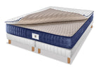 Chantilly - Ensemble Matelas + Sommier - Blanc/ Bleu