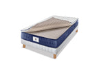 Chantilly - Ensemble Matelas + Sommier - Blanc/ Bleu