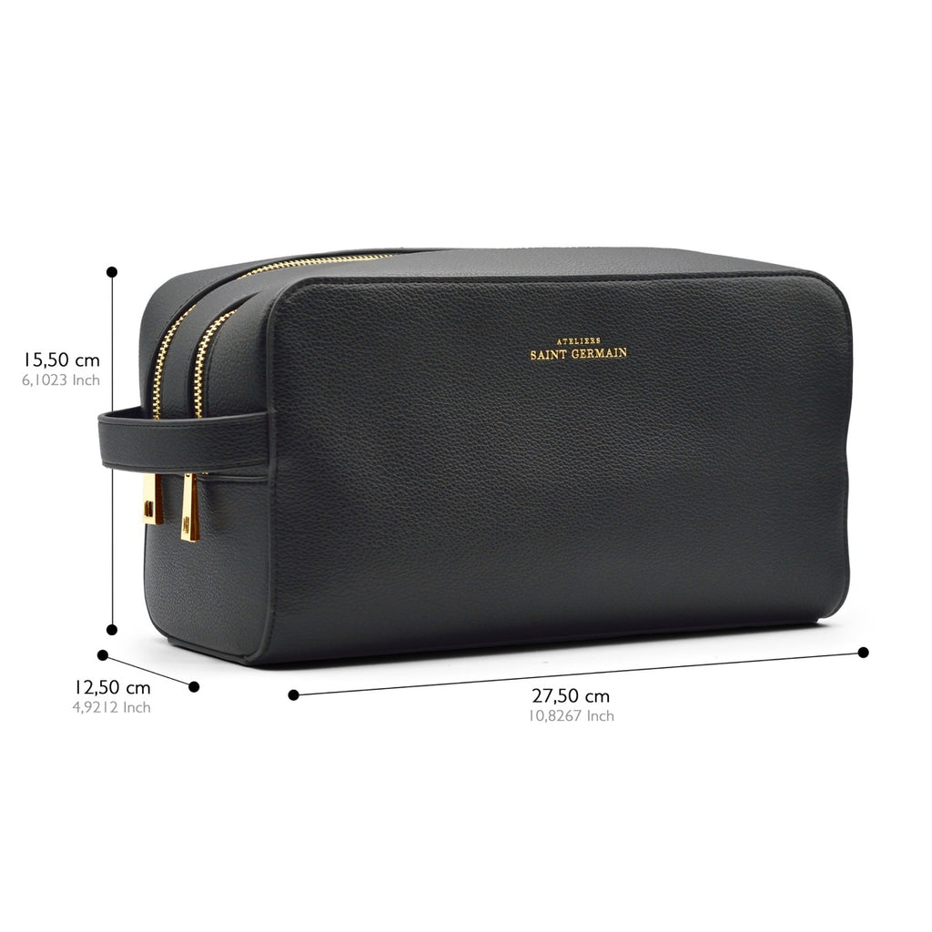 Grande Trousse De Voyage Double Compartiment - Chatel - Noir