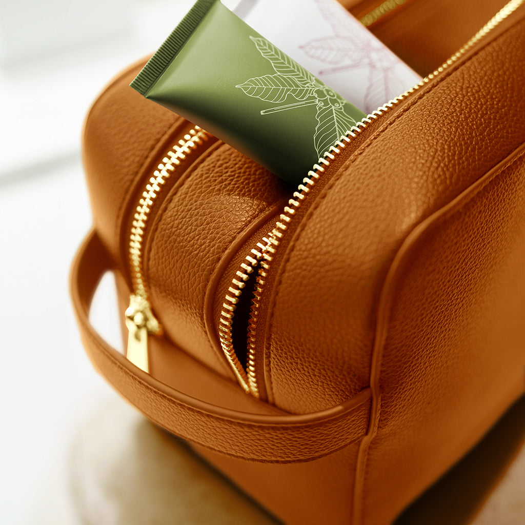 Grande Trousse De Voyage Double Compartiment - Chatel - Camel