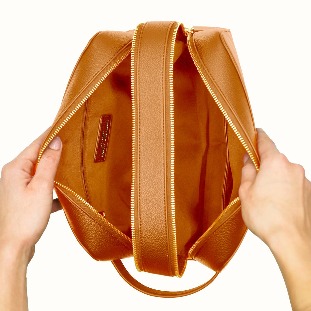 Grande Trousse De Voyage Double Compartiment - Chatel - Camel