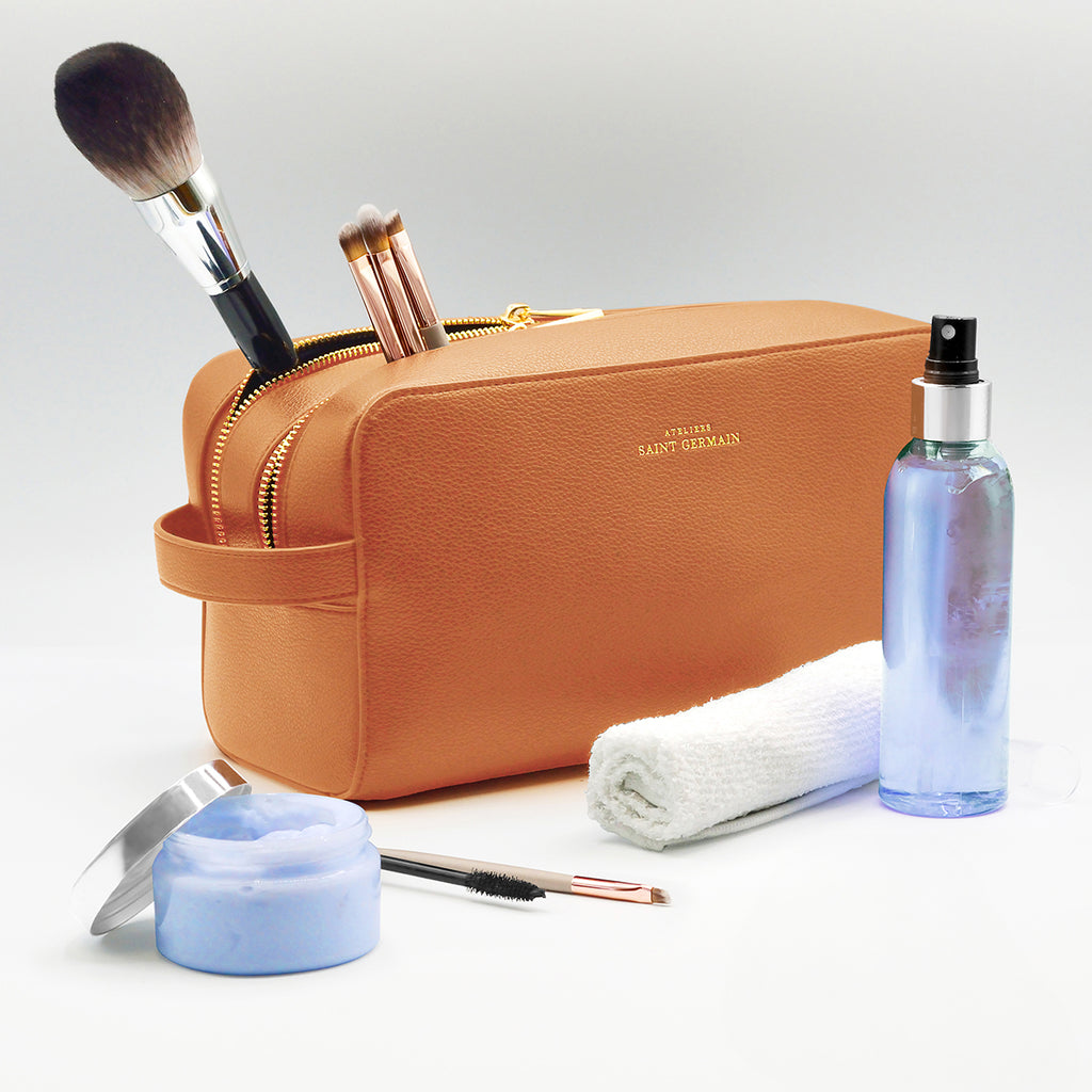 Grande Trousse De Voyage Double Compartiment - Chatel - Camel