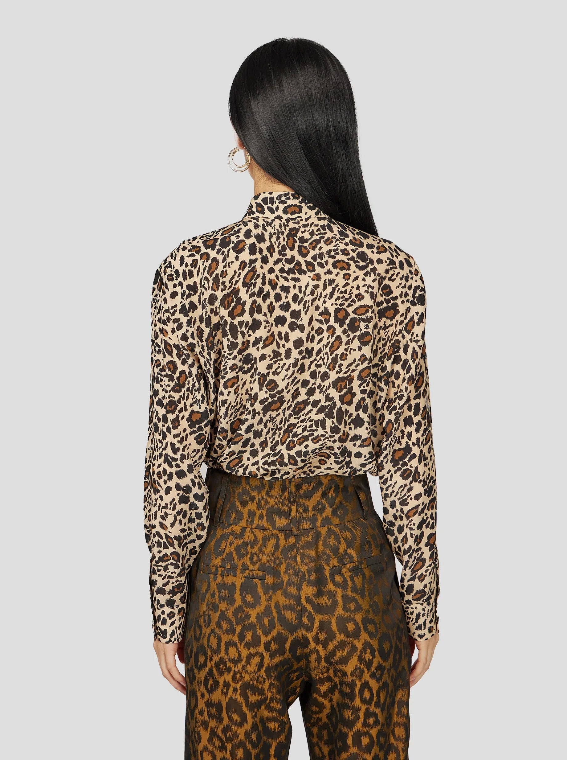 Chemise Dori En Imprimé Léopard Soyeux