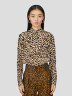 Chemise Dori En Imprimé Léopard Soyeux