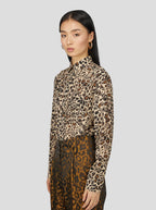 Chemise Dori En Imprimé Léopard Soyeux